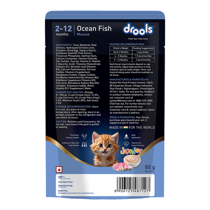 Drools Ocean Fish Mousse Kitten Cat Wet Food