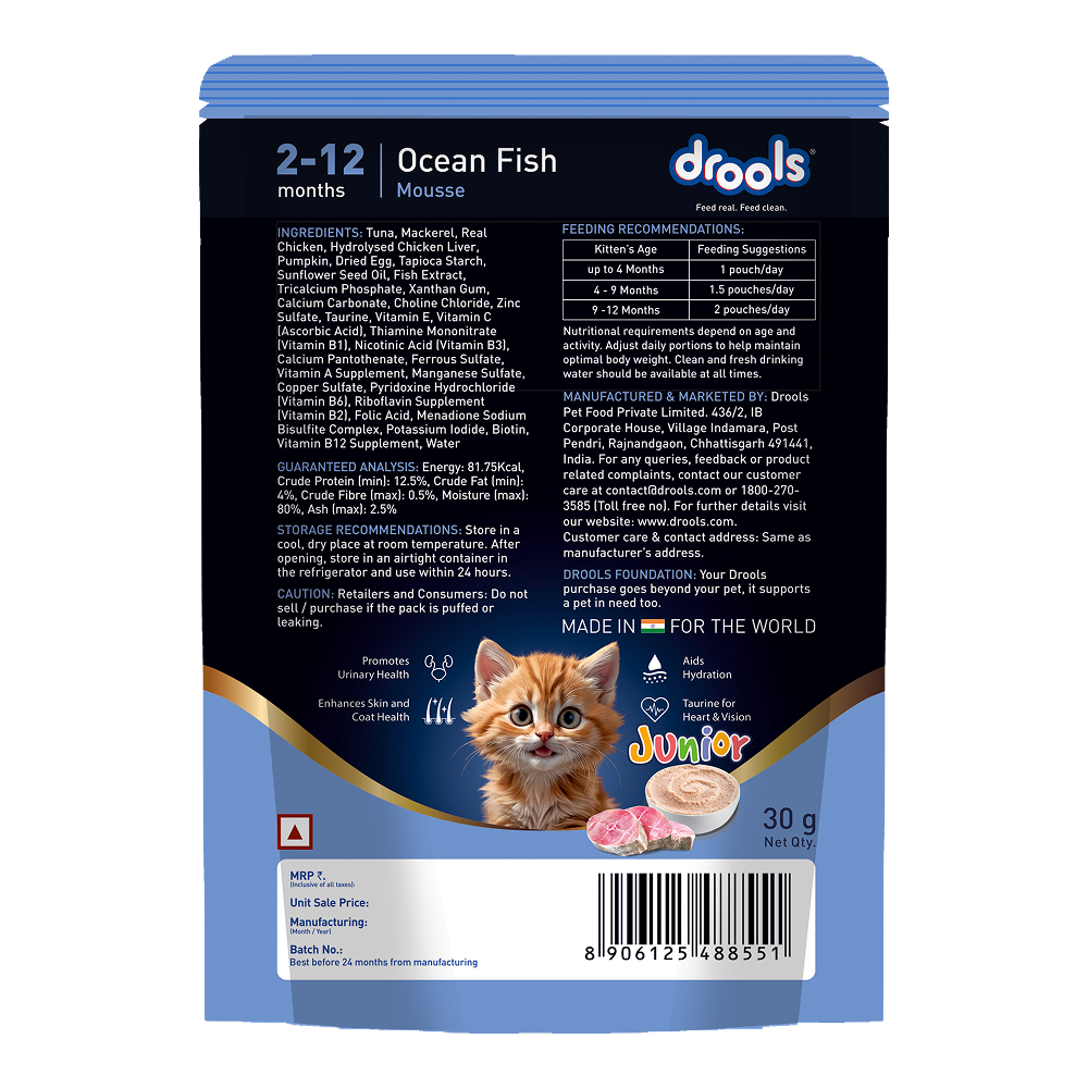 Drools Ocean Fish Mousse Kitten Cat Wet Food