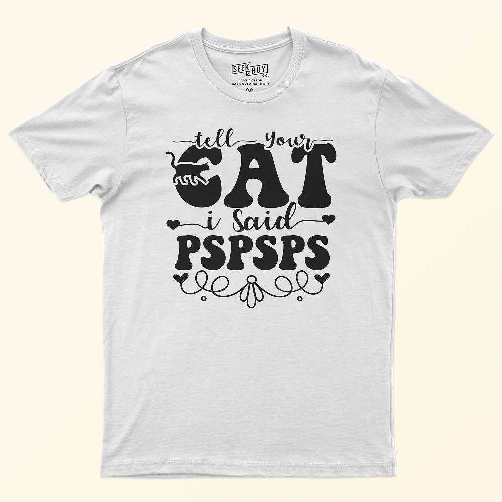 Seek Buy Love Cat Whispers Regular Tee (White)