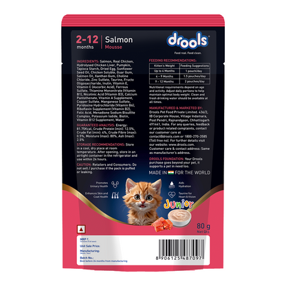 Drools Salmon Mousse Kitten Cat Wet Food