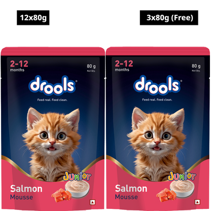 Drools Salmon Mousse Kitten Cat Wet Food