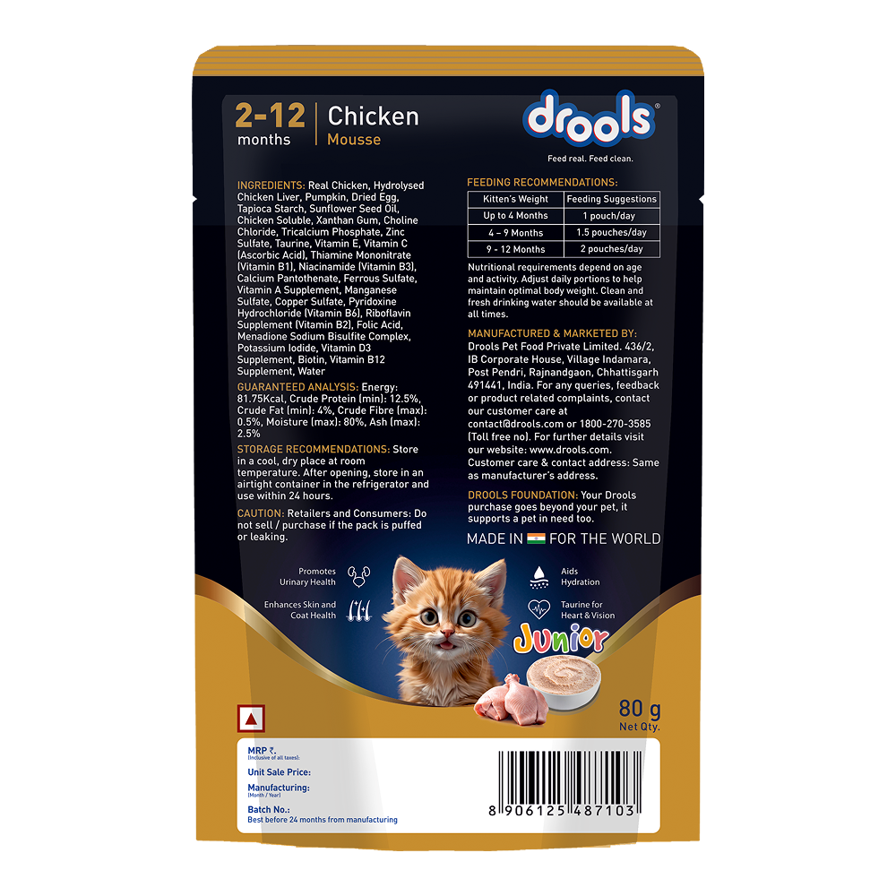 Drools Chicken Mousse Kitten Cat Wet Food