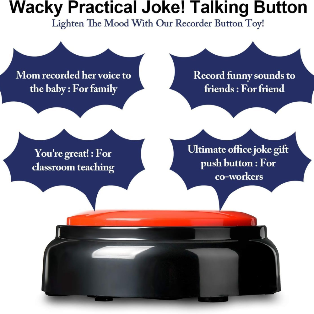Pet Vogue Voice Recording Interactive Button for Dogs & Cats (Red)