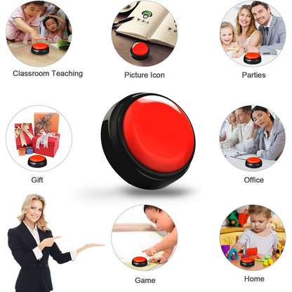 Pet Vogue Voice Recording Interactive Button for Dogs & Cats (Red)