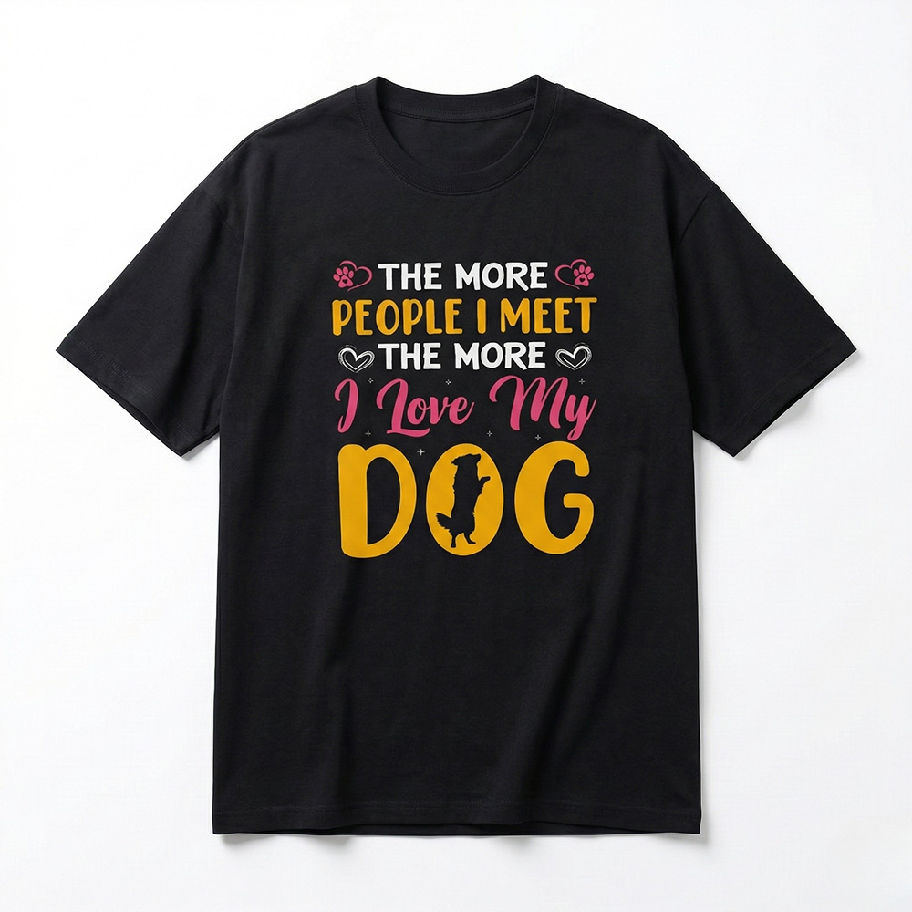 Seek Buy Love Dogs Over Humans Oversized Tee (Black)