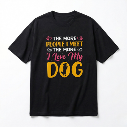 Seek Buy Love Dogs Over Humans Oversized Tee (Black)