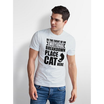 Seek Buy Love Emotional Support Cat Tee (White)