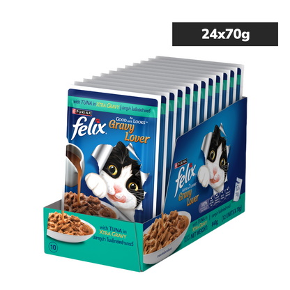Purina Felix Gravy Lover Tuna Chunks Adult Complete and Balanced Cat Wet Food