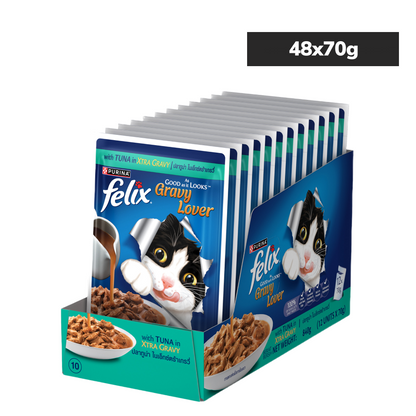 Purina Felix Gravy Lover Tuna Chunks Adult Complete and Balanced Cat Wet Food