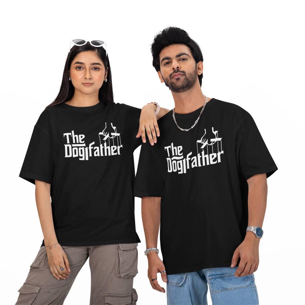 Seek Buy Love The Dogfather Unisex Oversized Tshirt (Black)