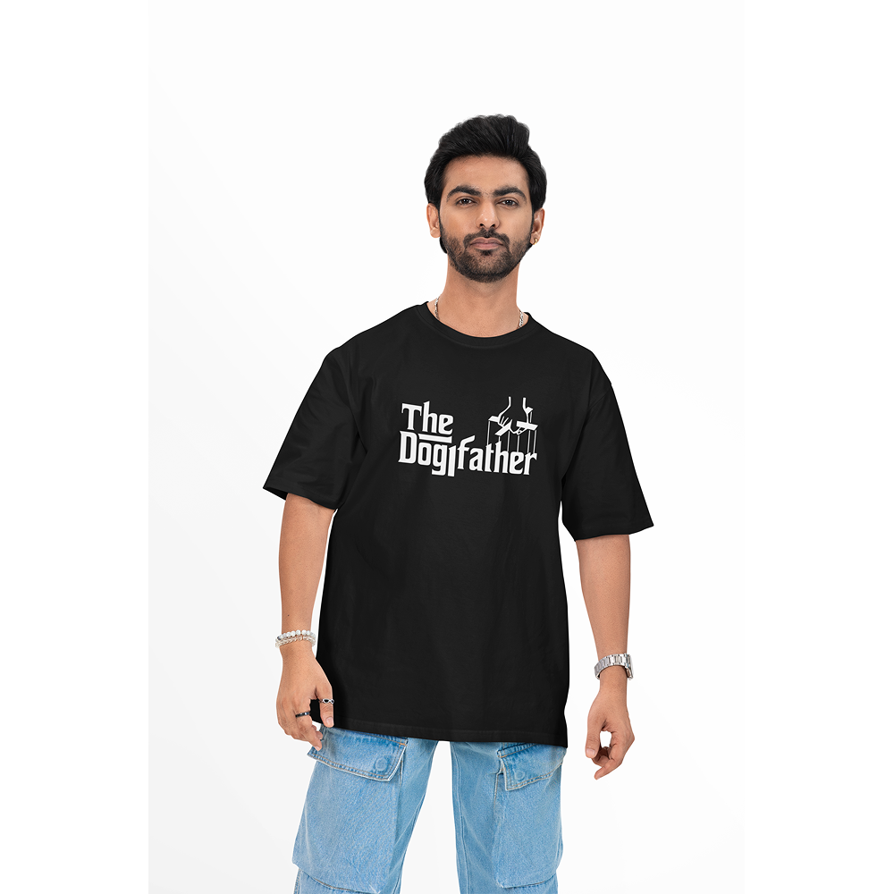 Seek Buy Love The Dogfather Unisex Oversized Tshirt (Black)