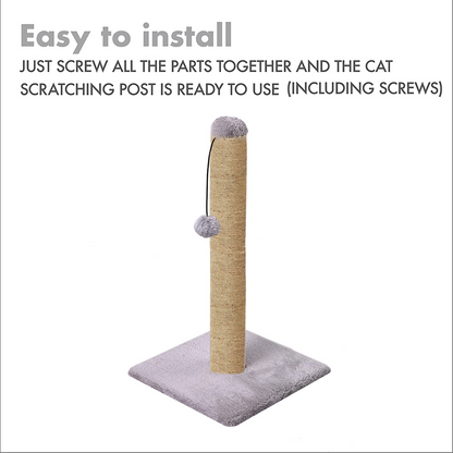 Furrlovers Cat & Kitten Scratching Post Tree with Hammock, Toy & Jute Rope (Grey)