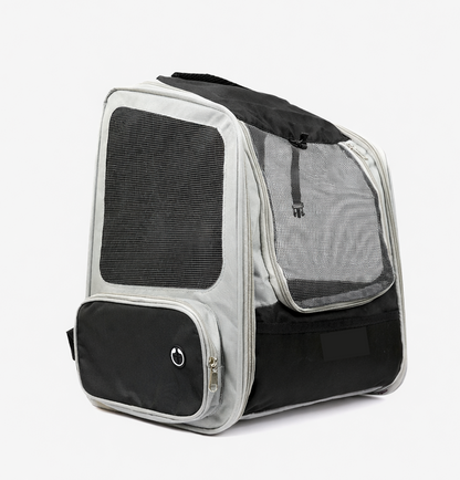 Skatrs Breathable Cat Backpack Carrier Foldable & Ventilated Travel Bag for Adult & Kitten Cats (Black)