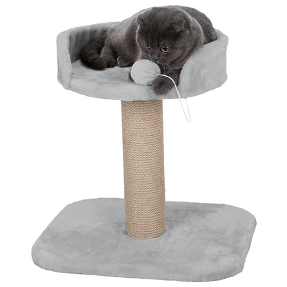 Furrlovers Jute Scratching Posts with Hanging Ball Activity Tree for Cats (Grey)