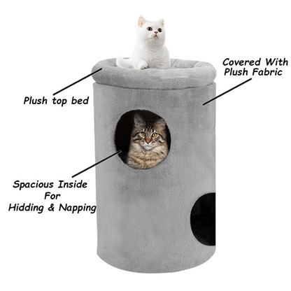 Furrlovers House with Plush Cushion for Cats (Grey)