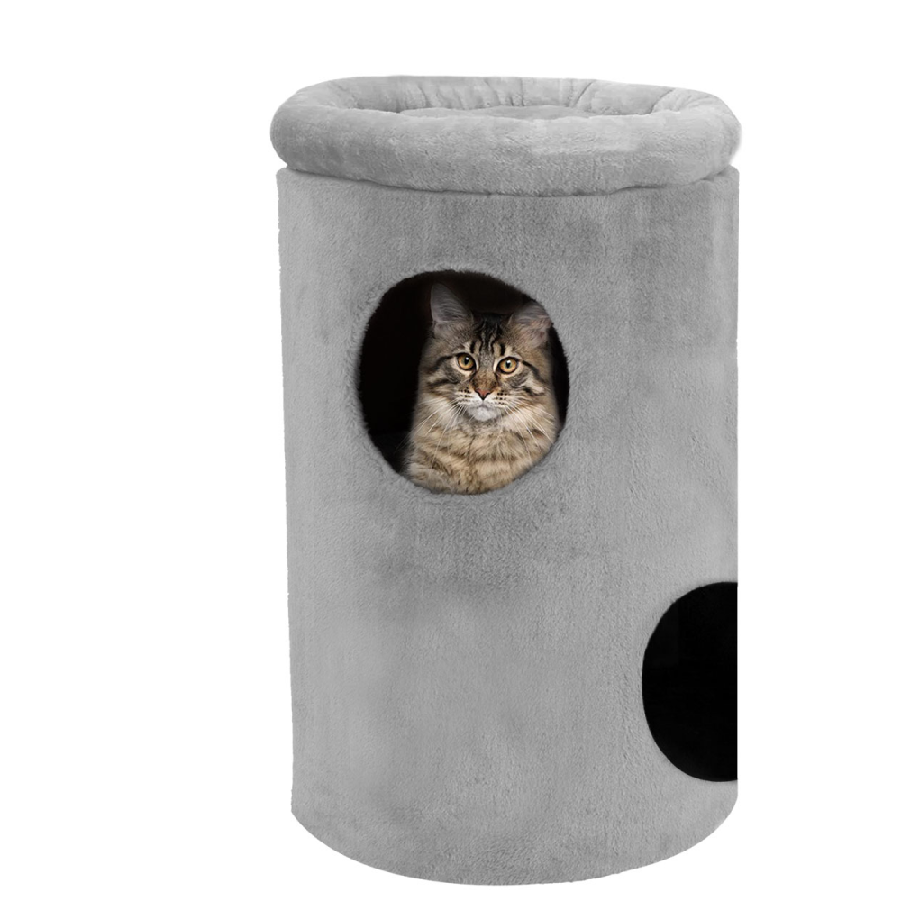 Furrlovers House with Plush Cushion for Cats (Grey)