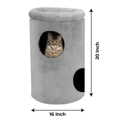 Furrlovers House with Plush Cushion for Cats (Grey)