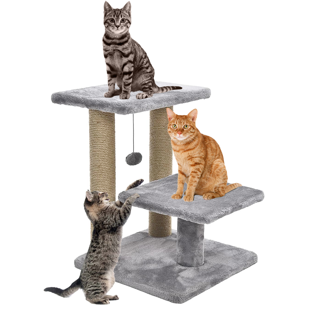Furrlovers Multiple Level Activity Tower with Scratching Posts for Cats (Grey)