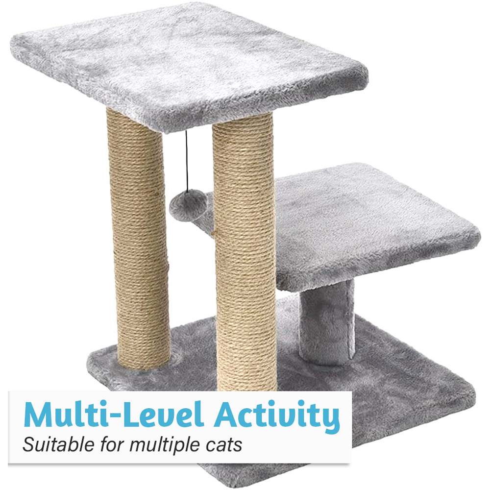 Furrlovers Multiple Level Activity Tower with Scratching Posts for Cats (Grey)