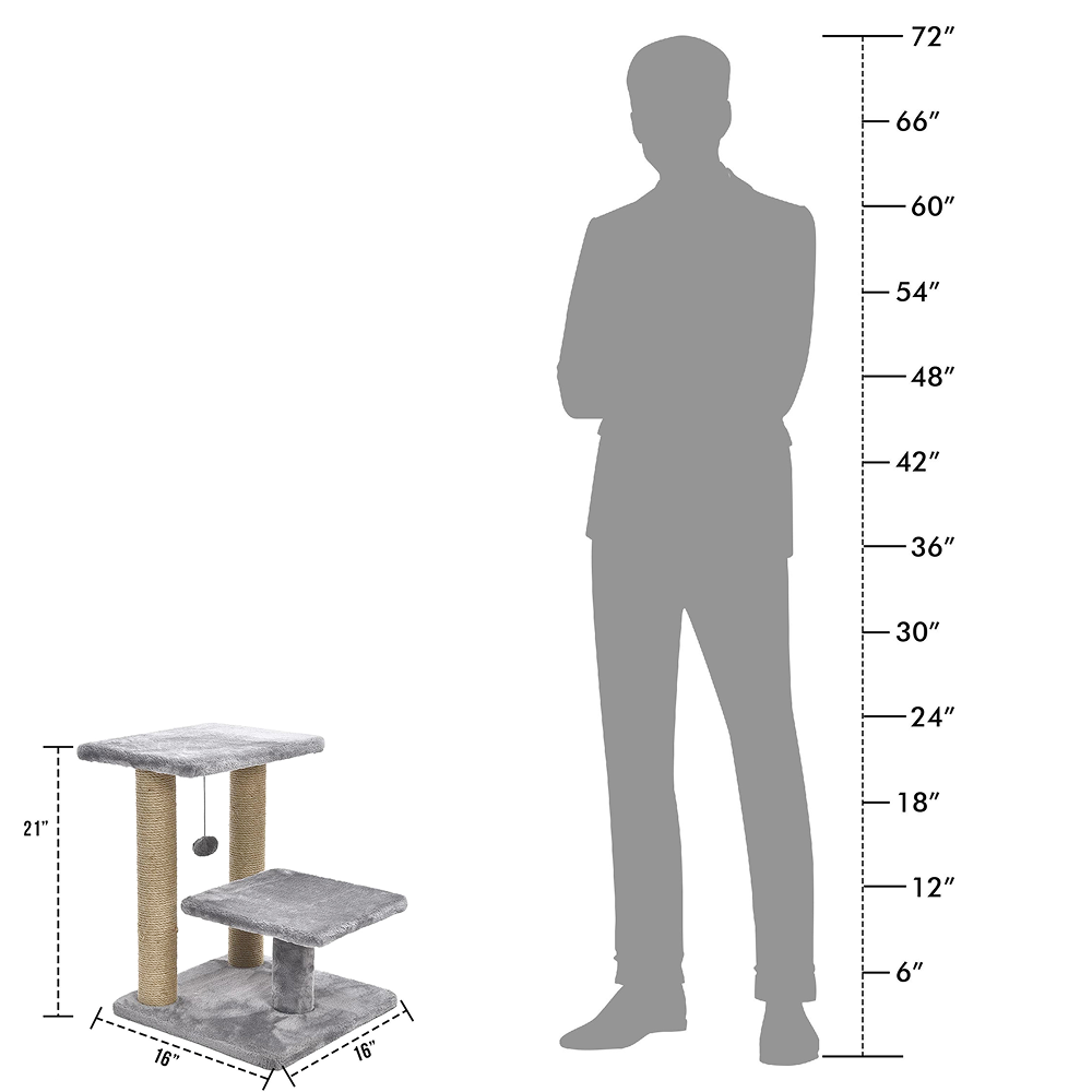 Furrlovers Multiple Level Activity Tower with Scratching Posts for Cats (Grey)