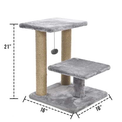Furrlovers Multiple Level Activity Tower with Scratching Posts for Cats (Grey)