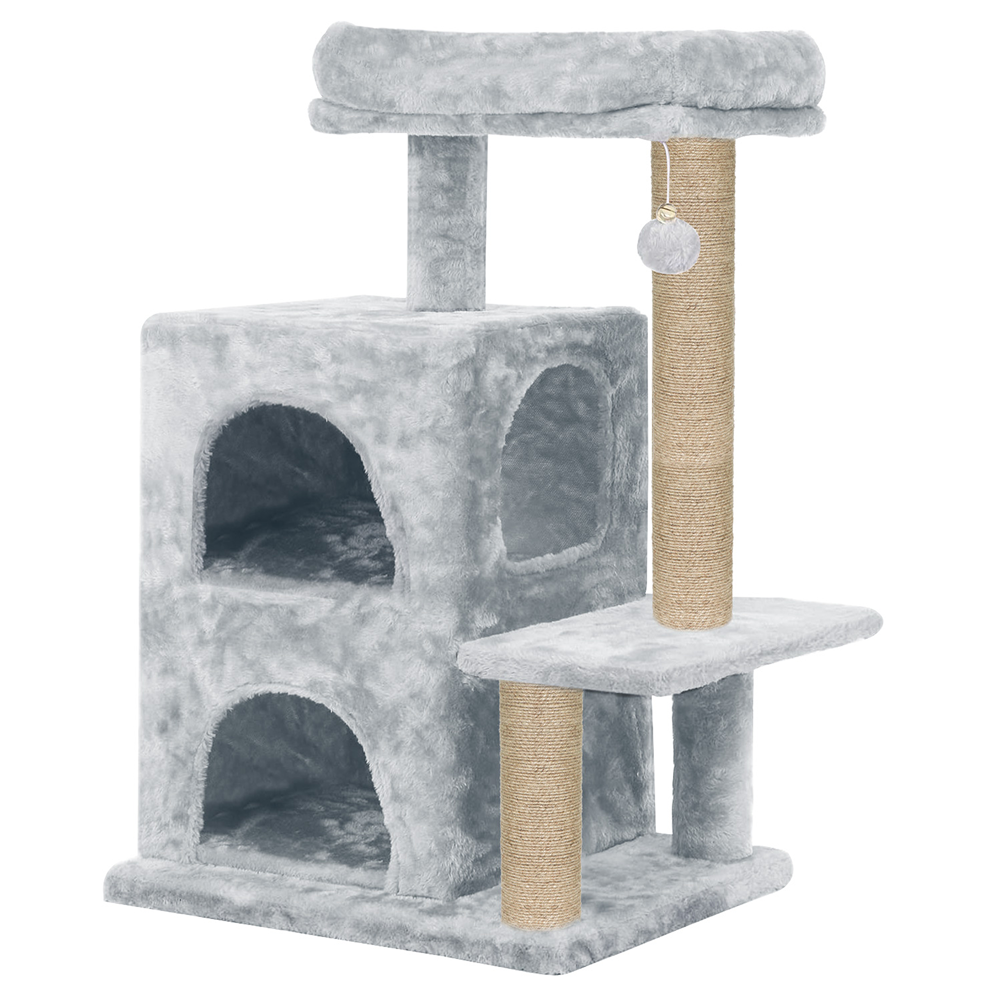 Furrlovers Activity Kitten Tree with Fur Fabric Condo and Jute Rope Post