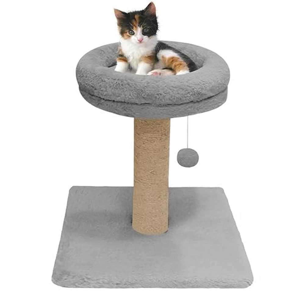 Furrlovers Fur Activity Cat Tree Scratching Post with Sisal Tower (Grey)