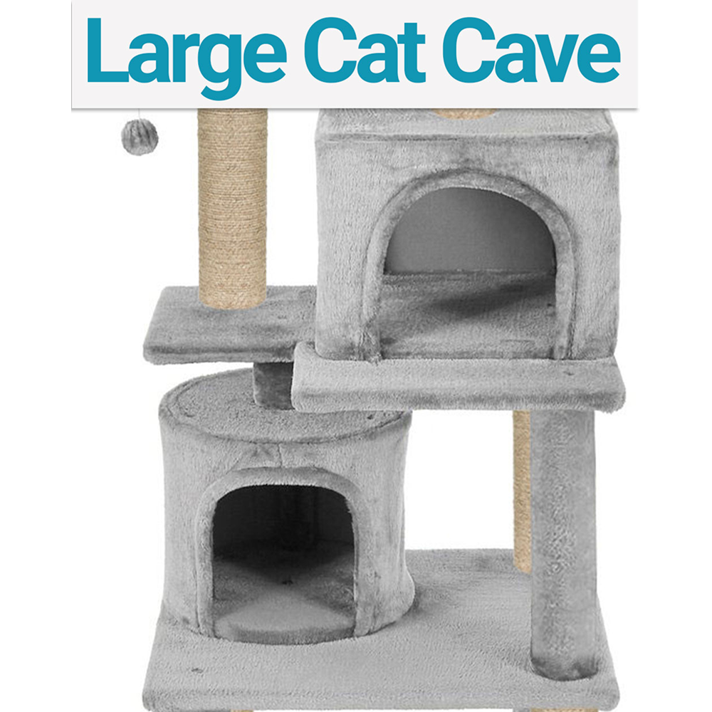 Furrlovers Multilevel Cat Tree with Condo, Perches & Jute Rope Scratching Posts (Grey)