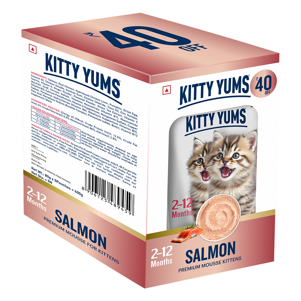 Kitty Yum Salmon Mousse Kitten Cat Wet Food