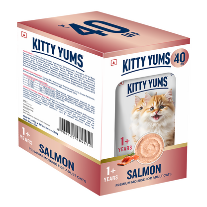 Kitty Yum Salmon Mousse Adult Cat Wet Food