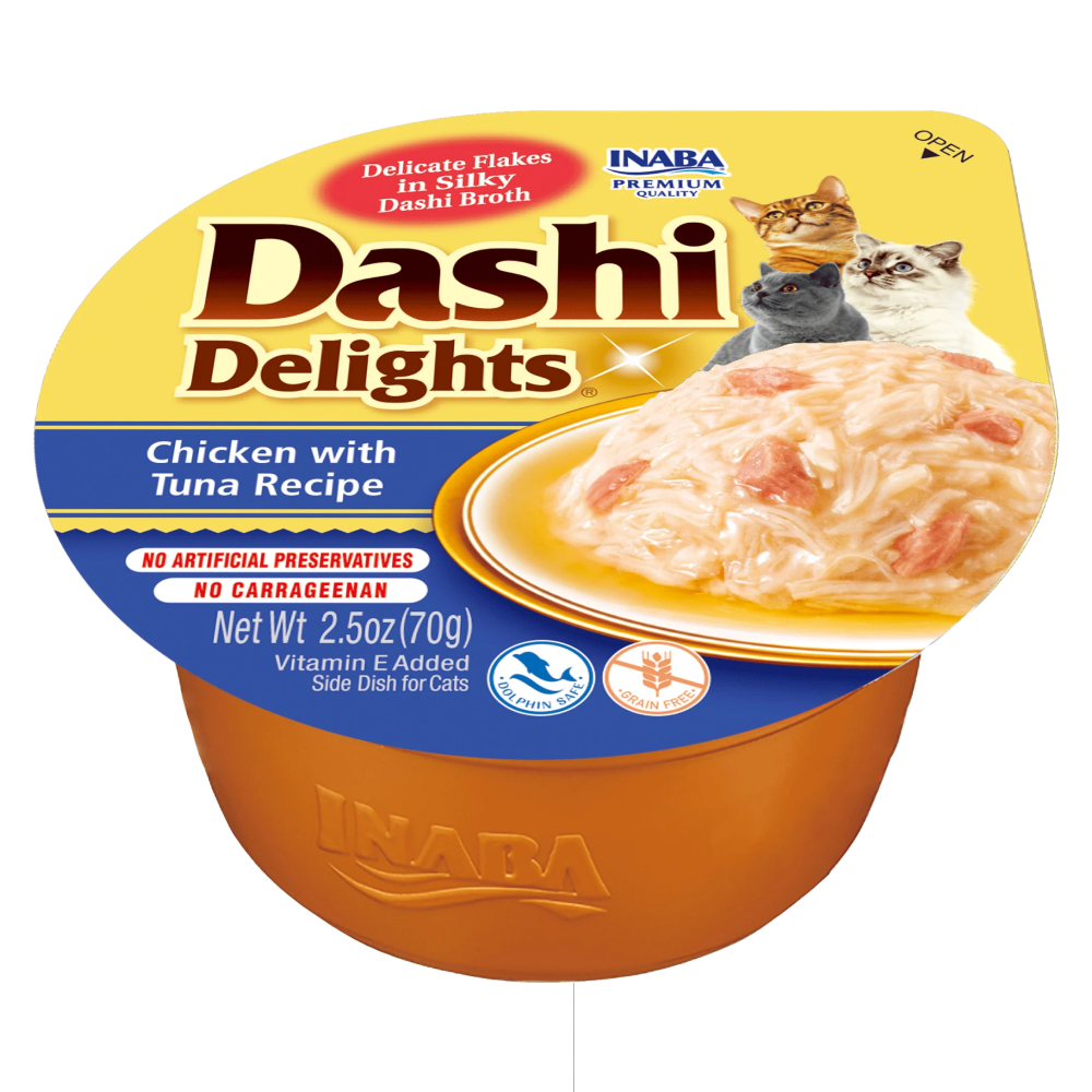 Inaba Dashi Delights Chicken with Tuna Recipe Cat Wet Food
