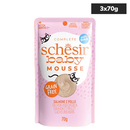Schesir Baby Salmon and Chicken Mousse Kitten Cat Wet Food