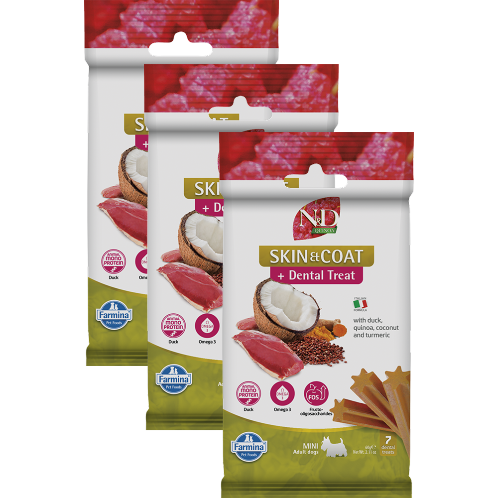 Farmina N&D Duck and Quinoa Skin and Coat Mini Adult Dog Treats