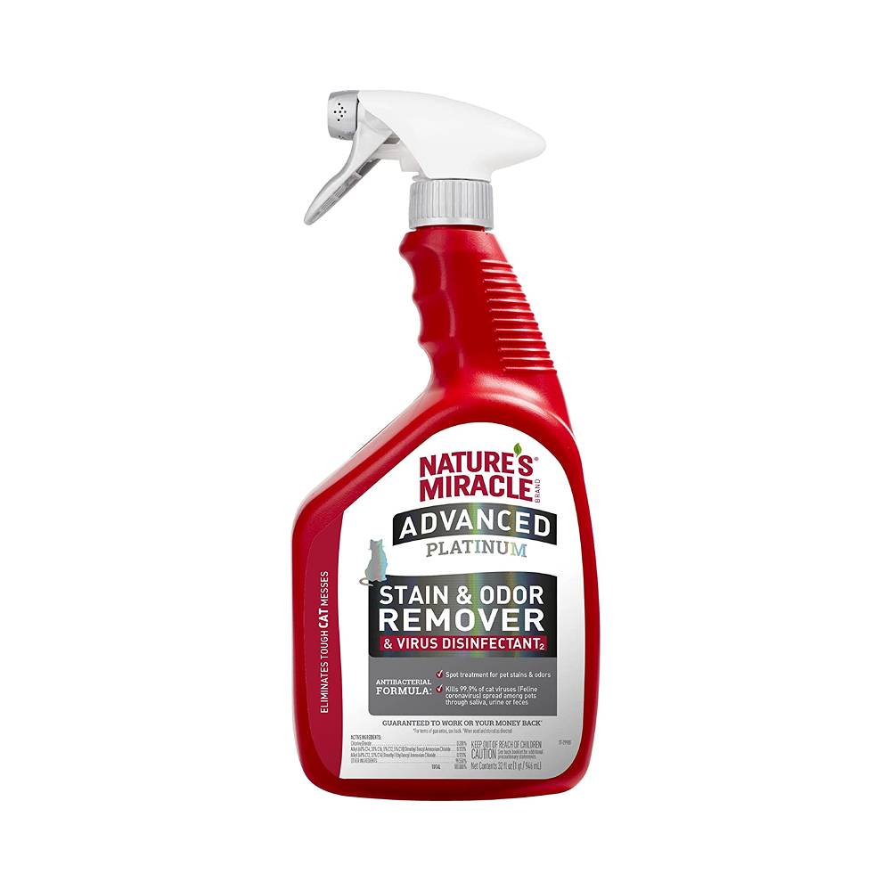 Nature's Miracle JFC Fresh Scented Advanced Platinum Stain and Odor Remover and Virus Disinfectant for Cats