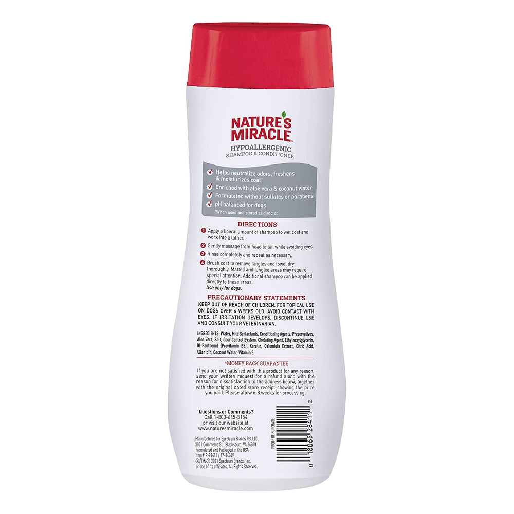 Nature's Miracle Hypoallergenic Shampoo and Conditioner for Dogs