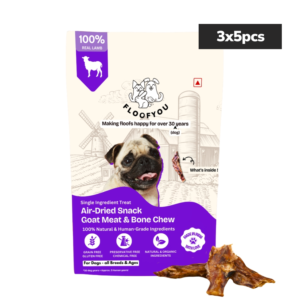 Floofyou Air Dried Meaty Chunks Bone Dental Chew Dog Treats