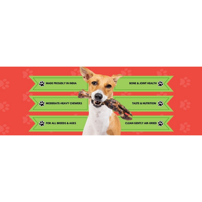 Floofyou Air Dried Buffalo Trotter Bone Dental Chew Dog Treats