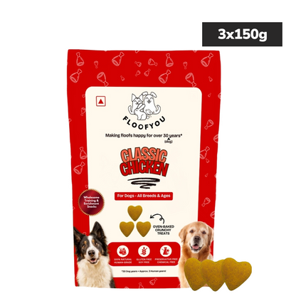 Floofyou Classic Chicken Oven Baked Cookie Dog Treats