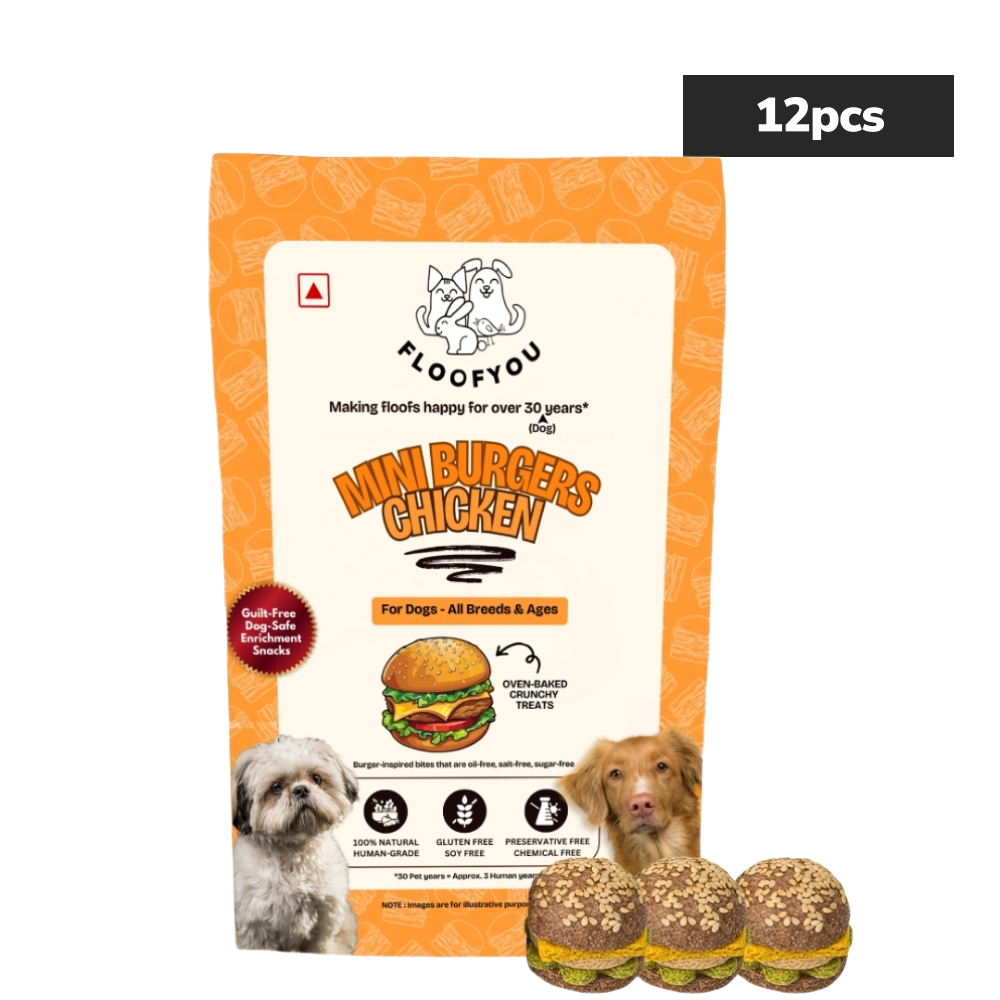Floofyou Mini Burger Chicken Oven Baked Cookie Dog Treats