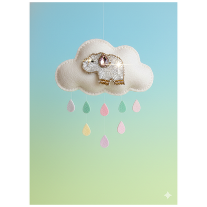 Furry Tales Artisan Handcrafted Appu Pet Theme Decorative Brooch (White and pink)
