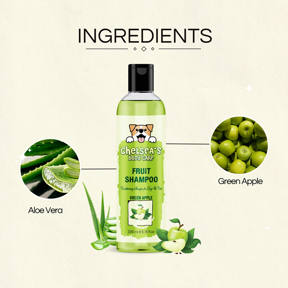 Dr. Chelsea's Green Apple Fruit Conditing Shampoo for Cats & Dogs