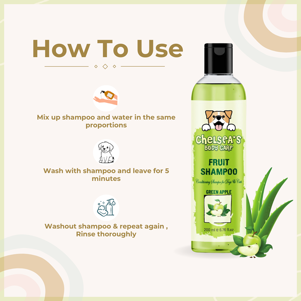 Dr. Chelsea's Green Apple Fruit Conditing Shampoo for Cats & Dogs
