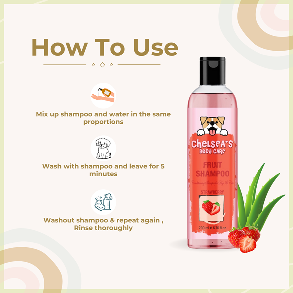 Dr. Chelsea's Strawberry Fruit Conditing Shampoo for Cats & Dogs
