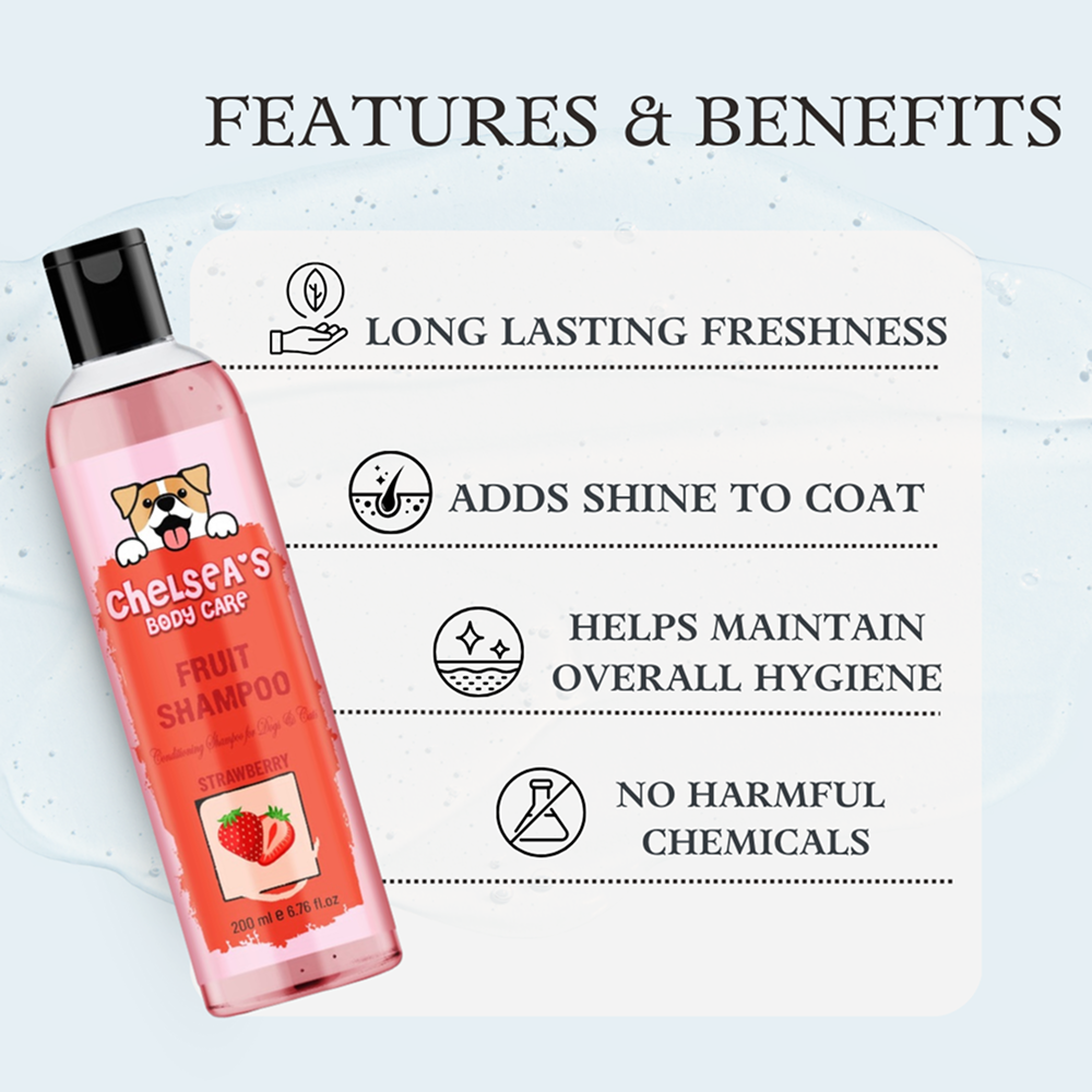 Dr. Chelsea's Strawberry Fruit Conditing Shampoo for Cats & Dogs