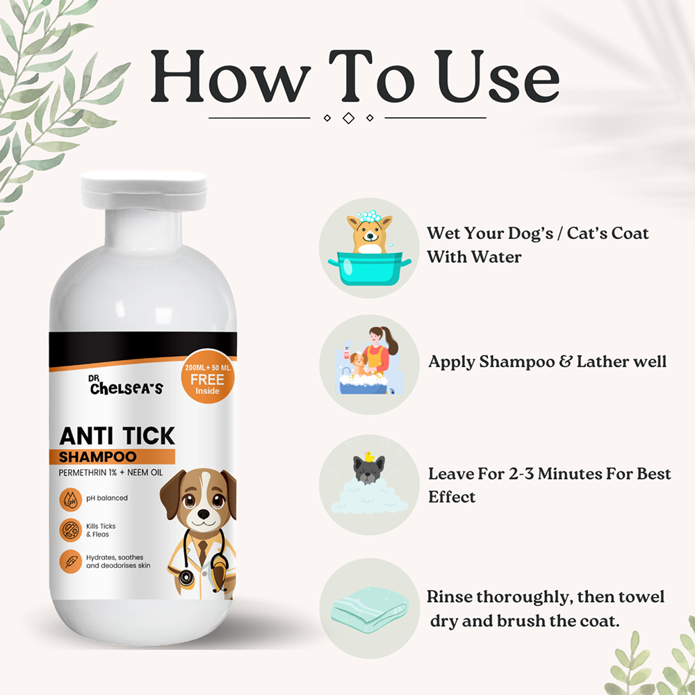 Dr. Chelsea's Neem Oil Anti Tick Shampoo for Cats & Dogs