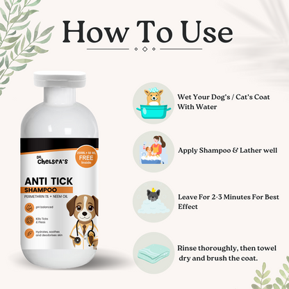 Dr. Chelsea's Neem Oil Anti Tick Shampoo for Cats & Dogs