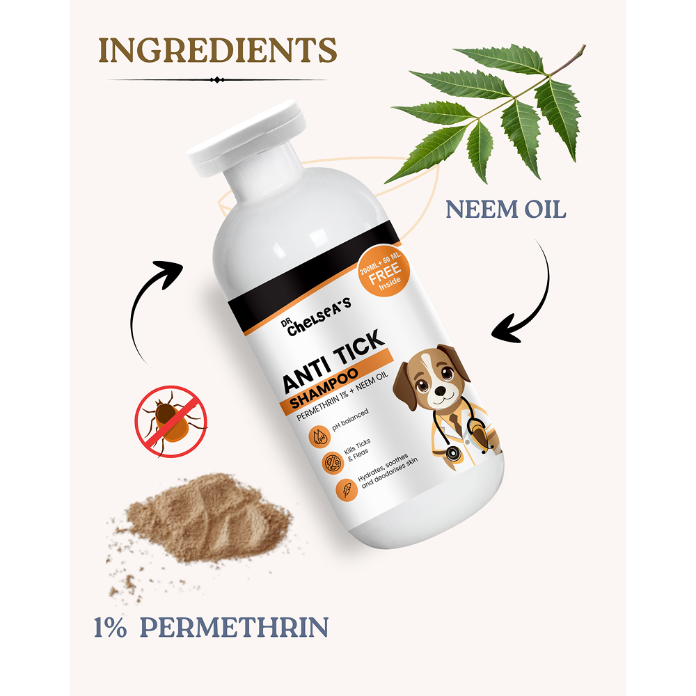 Dr. Chelsea's Neem Oil Anti Tick Shampoo for Cats & Dogs