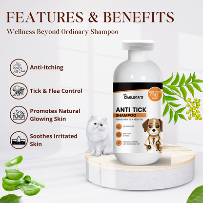 Dr. Chelsea's Neem Oil Anti Tick Shampoo for Cats & Dogs
