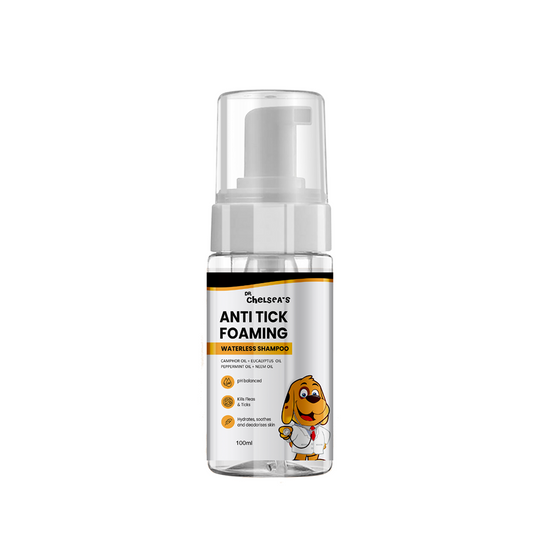 Dr. Chelsea's Anti Tick Foaming Waterless Shampoo for Cats & Dogs