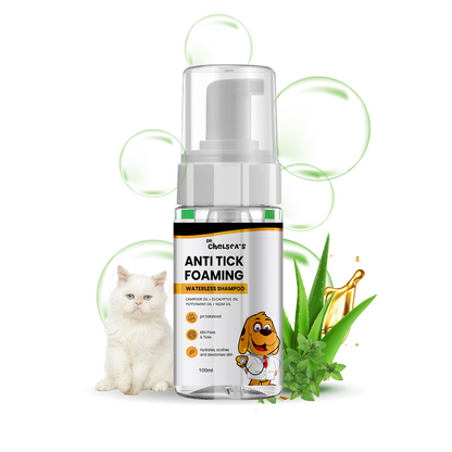 Dr. Chelsea's Anti Tick Foaming Waterless Shampoo for Cats & Dogs